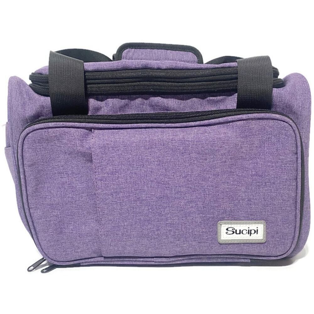 Sucipi Knitting Bag Organizer Purple Yarn Storage Tote 14x10x10